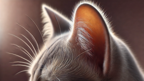 close up image of a domestic cats ear